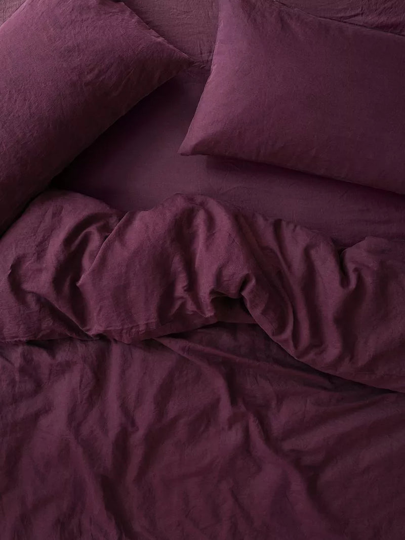 Piglet in Bed Leinenmischungsbettwäsche, Standard-Kissenbezug-Paar