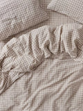 Piglet in Bed Gingham Linen Blend duvet cover, imported from the UK