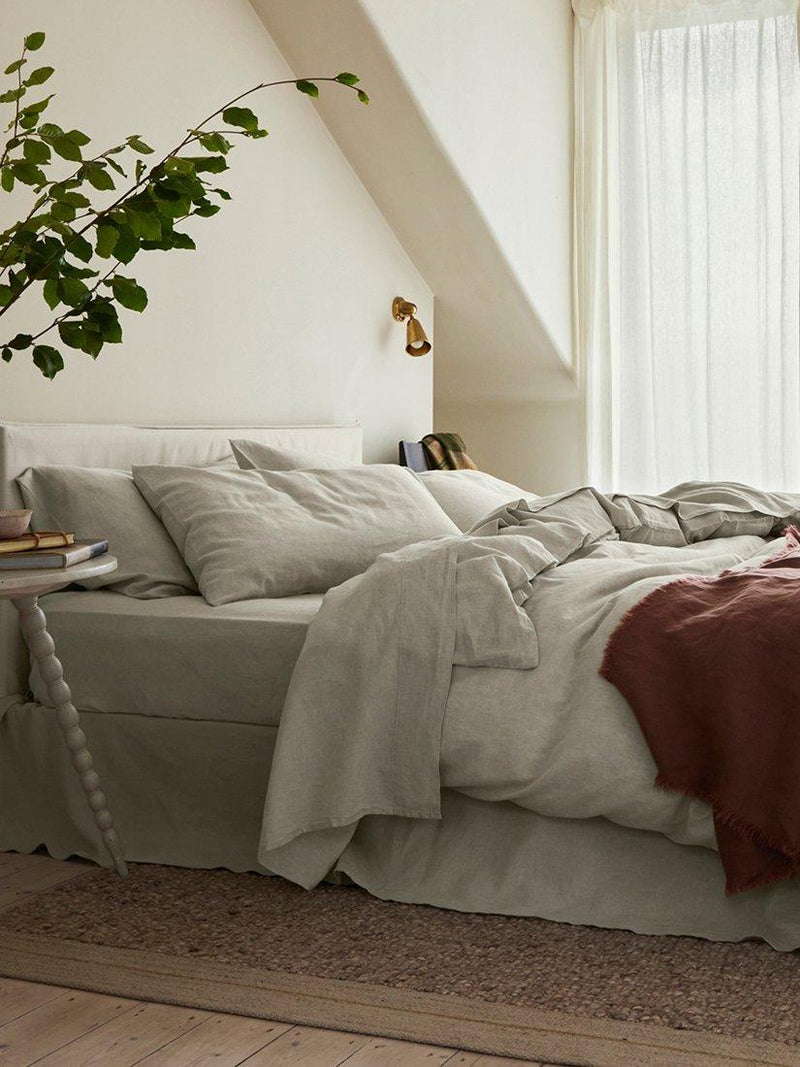 Piglet in Bed Bettwäsche aus Leinenmischung, Standard-Kissenbezug-Paar (britische Marke)