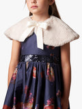 Angel & Rocket taupe kids' fur collar - British product