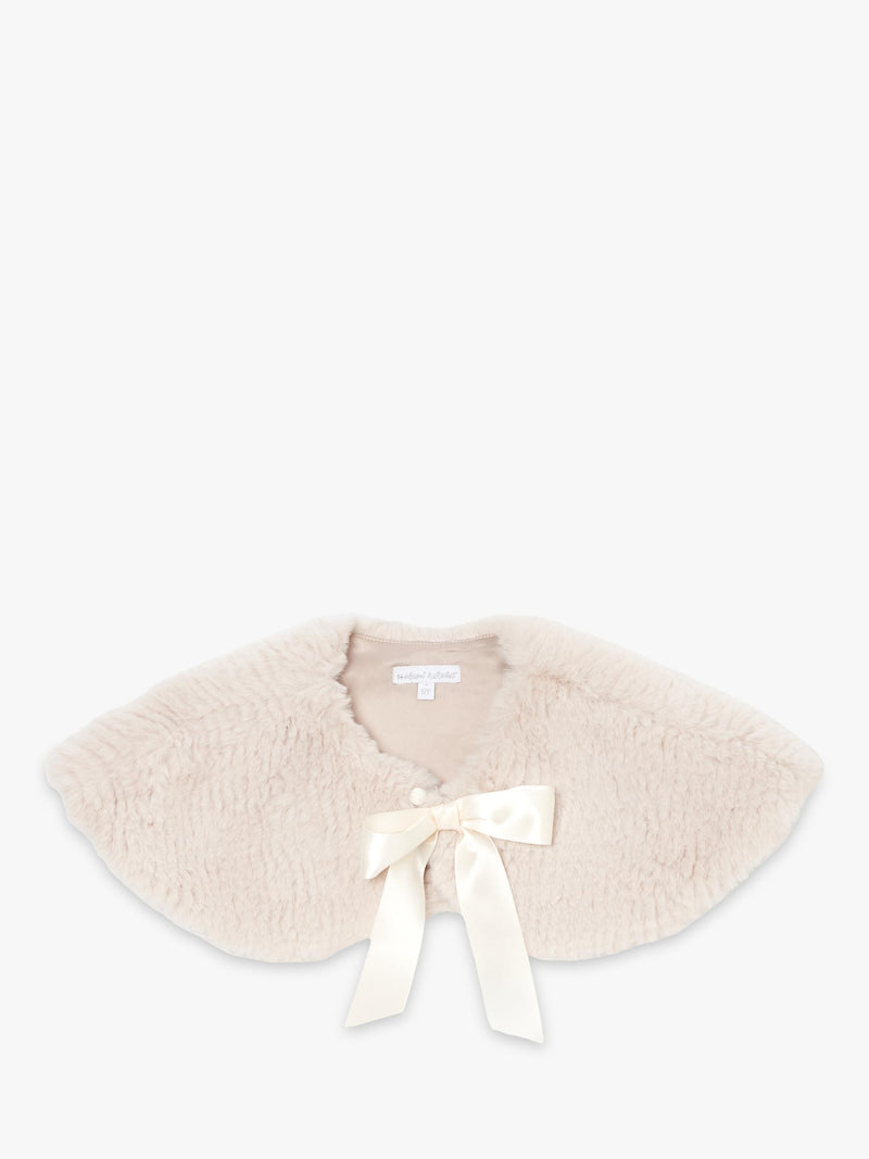 Angel & Rocket taupe kids' fur collar - British product