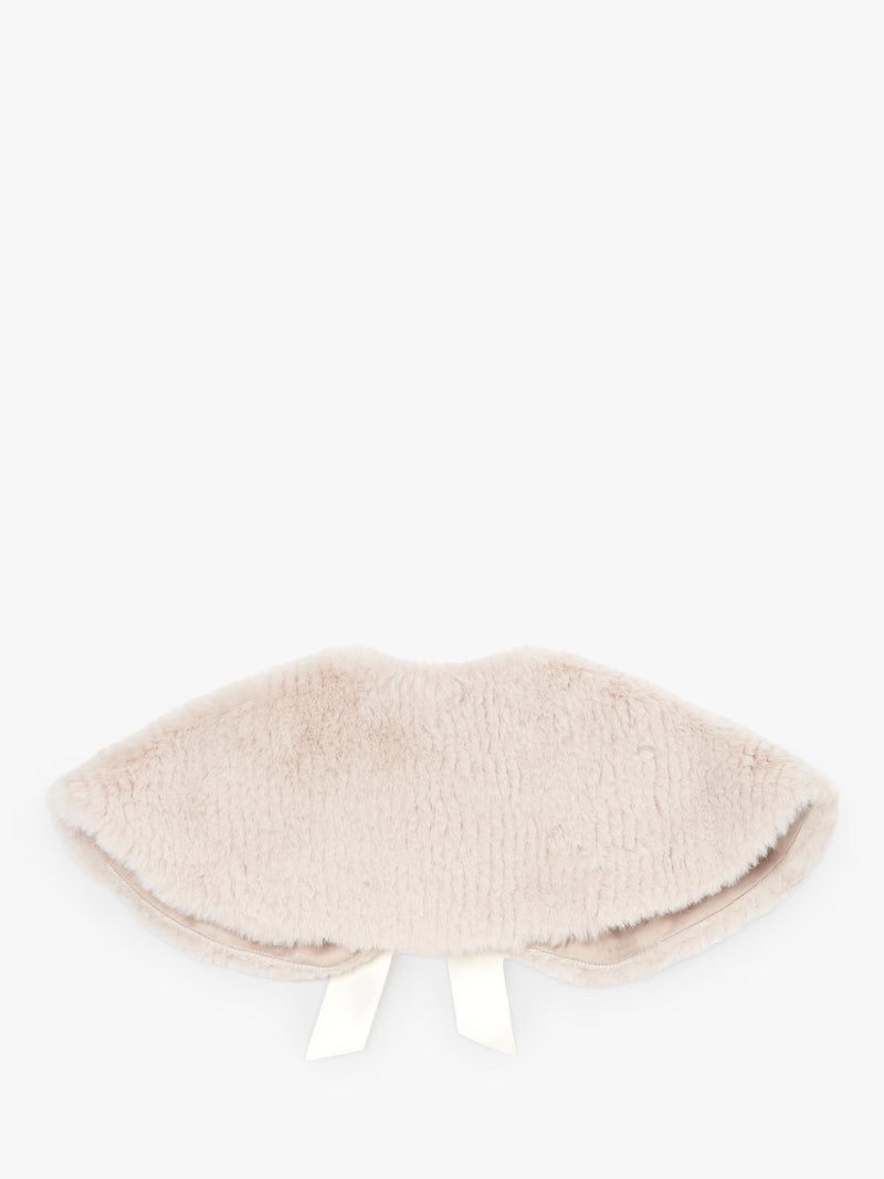 Angel & Rocket taupe kids' fur collar - British product