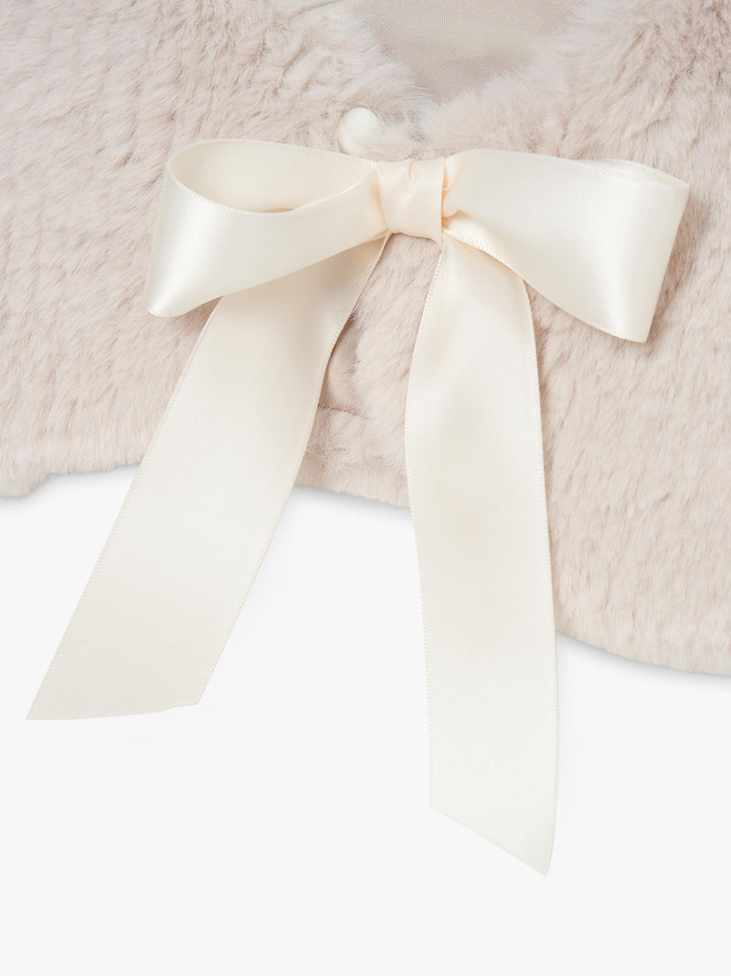 Angel & Rocket taupe kids' fur collar - British product