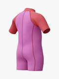 Speedo kids neoprene shortie wetsuit neon violet coral, imported from the UK