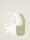 Truly baby bibs eucalyptus print set of 3 - British product