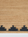 John Lewis stepped chevron hand woven jute rug 120x180cm, imported from the UK