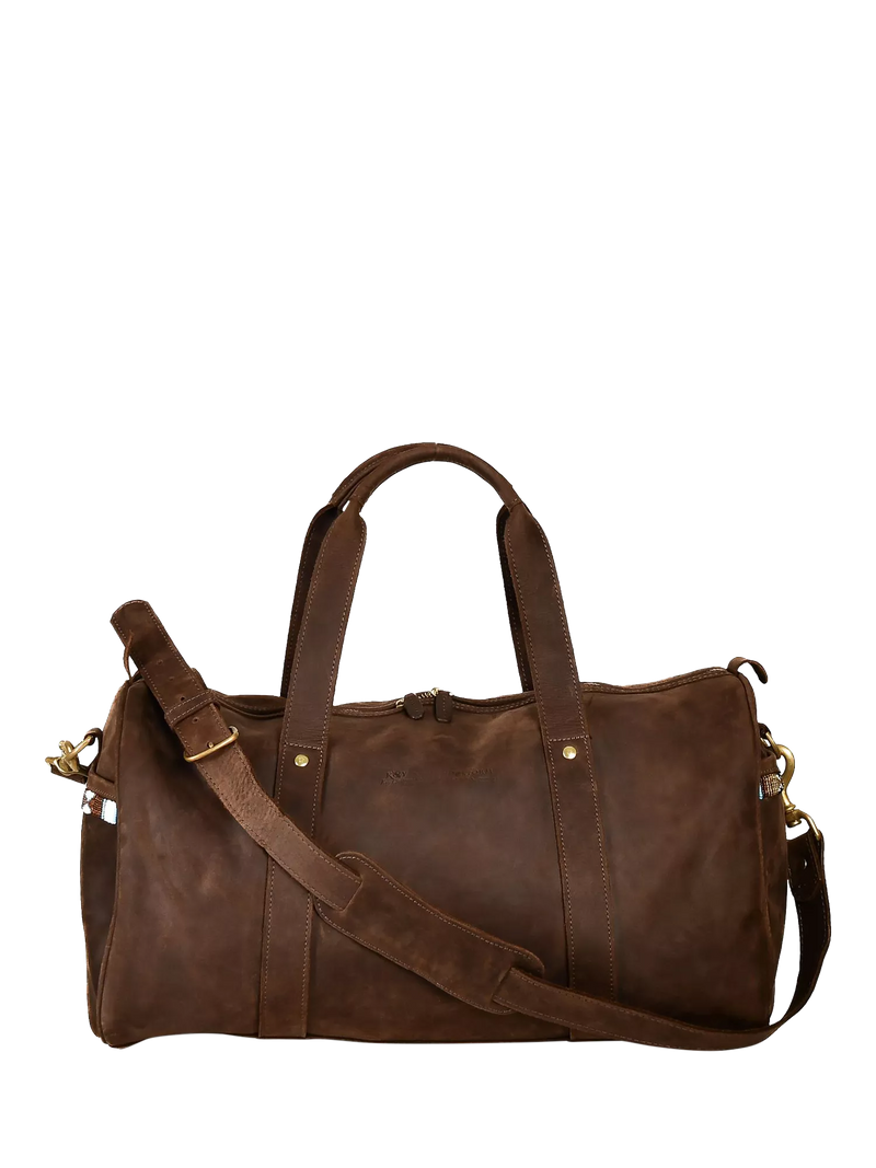 KOY leather duffle bag mocha, imported from the UK