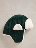 White Studd Kids' Cord Trucker Hat, Dark Green - McGrocer