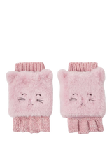 John Lewis Angels by Accessorize Fluffy Cat Fingerless Gloves, Pink- Buy online at McGrocer