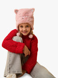 Flauschige Katzen-Trapper-Mütze von Angels by Accessorize für Kinder in Pink, UK-Version