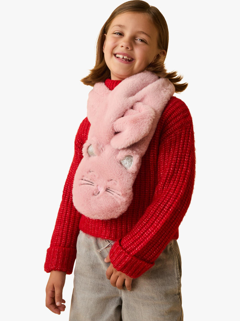 Angels by Accessorize fluffy cat scarf pink - British product