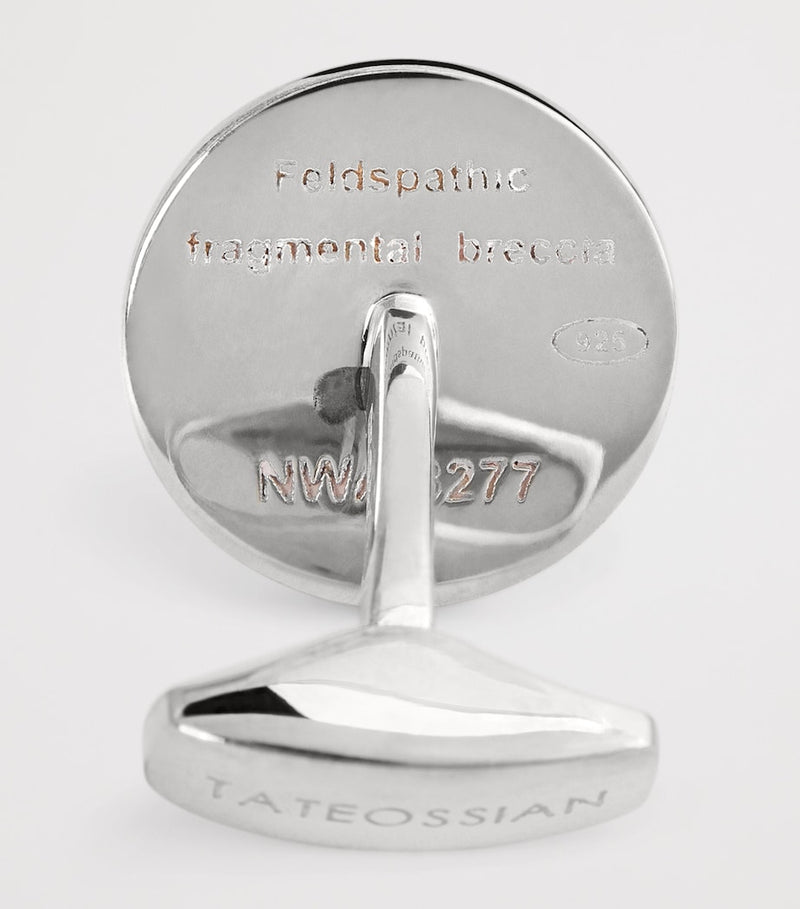 Tateossian silver meteorite cufflinks, UK version