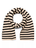 KAFFE Nia stripe scarf Sand Dollar/Black, UK version