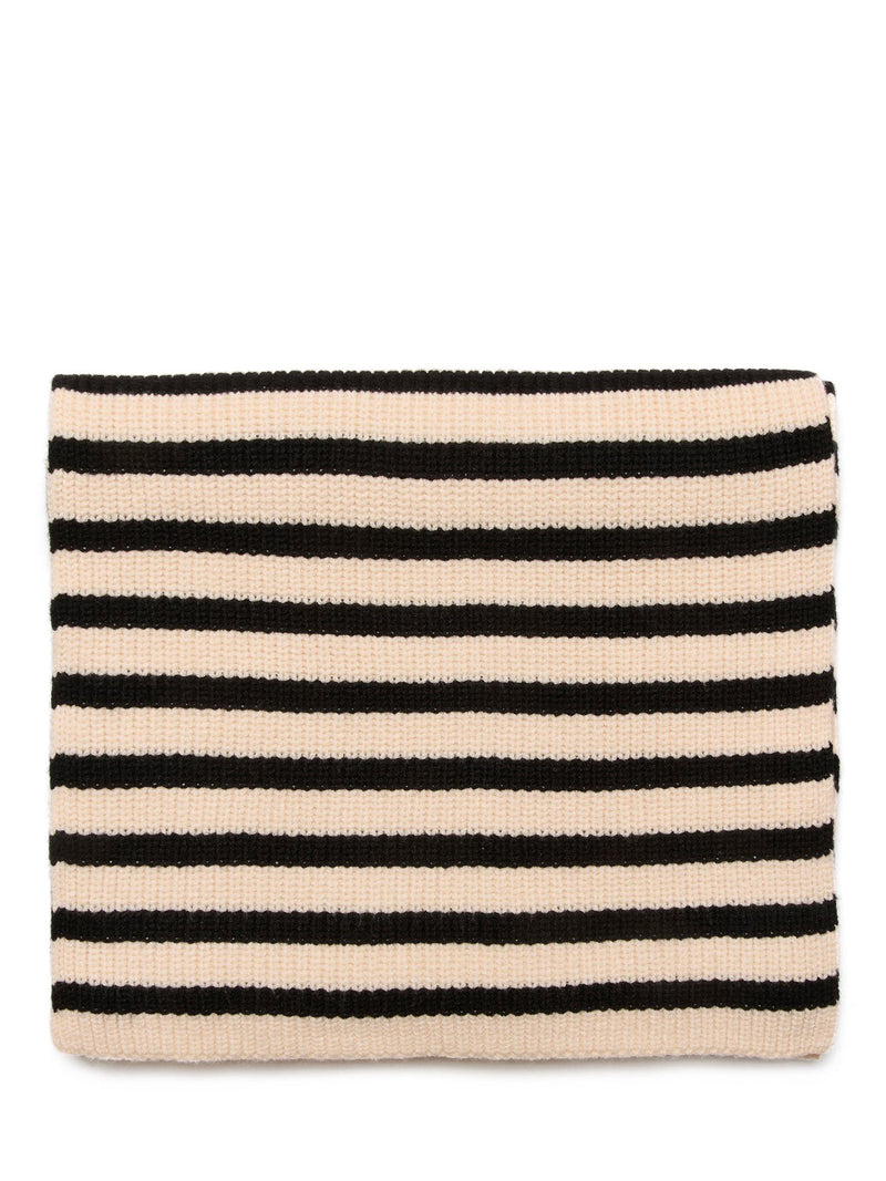 KAFFE Nia stripe scarf Sand Dollar/Black, UK version