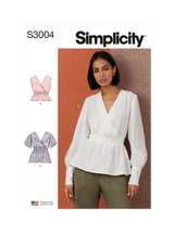 John Lewis Simplicity Misses' Tops Sewing Pattern S3004- Buy online at McGrocer