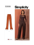 Simplicity Misses Pants Sewing Pattern S3006, imported from the UK