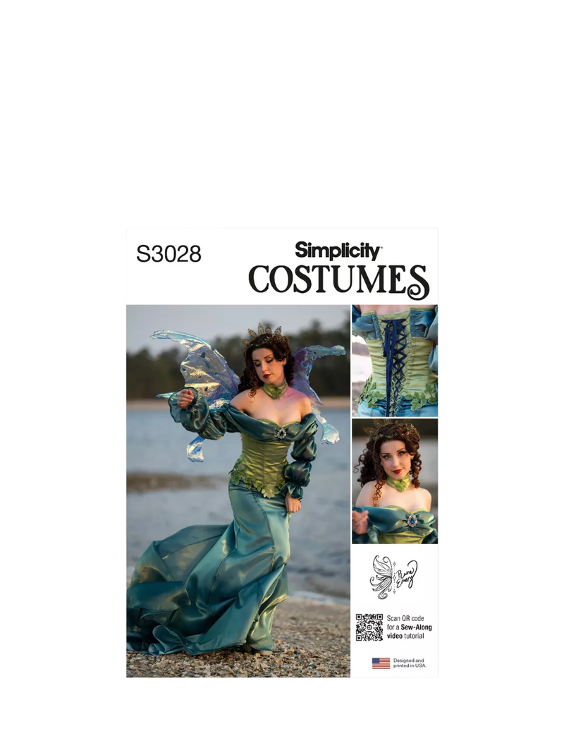 Simplicity Misses' Water Fairy Fantasy Costume Sewing Pattern, S3028, H5