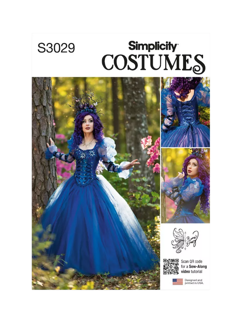 Simplicity ball gown costume sewing pattern S3029 (British brand)