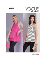 John Lewis Simplicity Vogue Misses' Bias Cut Tops Sewing Pattern V1955- Buy online at McGrocer