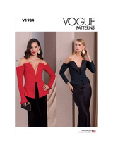 John Lewis Simplicity Vogue Misses' Off the Shoulder Top Sewing Pattern V1984- Buy online at McGrocer