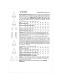 Simplicity sewing pattern Vogue Vintage V2061, imported from the UK