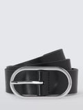 John Lewis fine oval silver belt black - British product