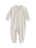 Lindex Baby Organic Cotton Floral Print Sleepsuit, Light Aqua - McGrocer