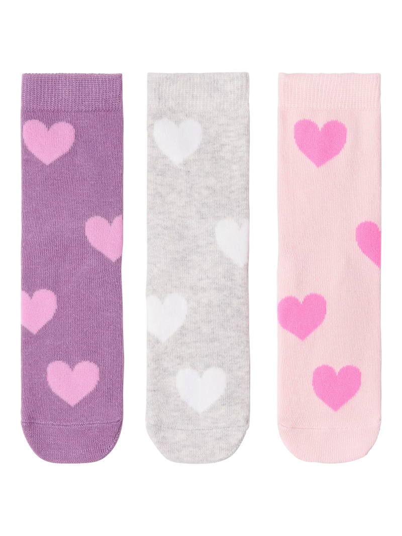 Lindex kids heart socks pack of 3, imported from the UK