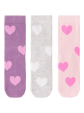 Lindex kids heart socks pack of 3, imported from the UK