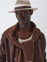 John Lewis John Lewis Wide Straw Fedora Hat Natural- Buy online at McGrocer
