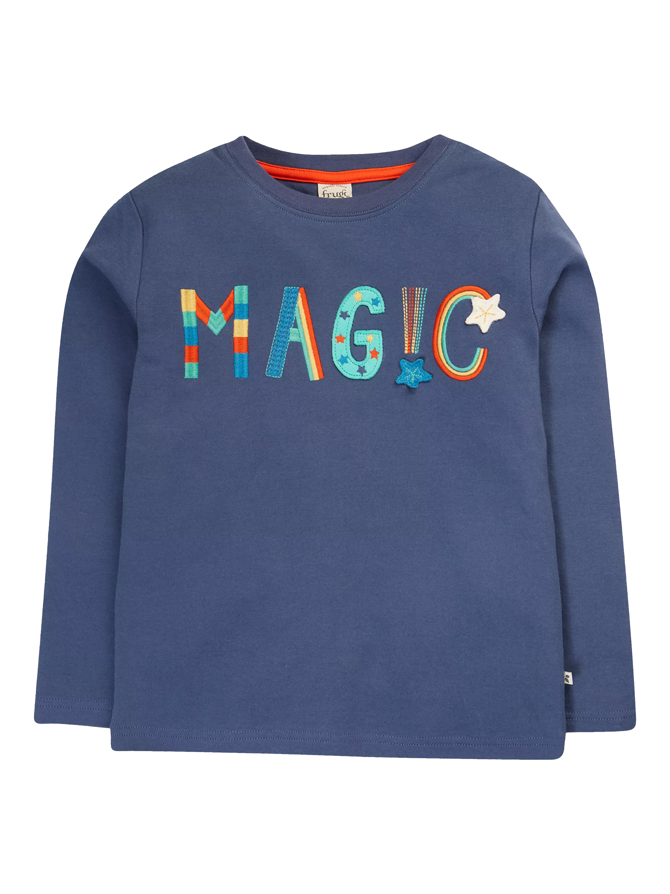 Frugi Baby Magic Applique Top, Navy - McGrocer