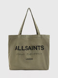 AllSaints Underground Tote Bag, Green/Black, One Size