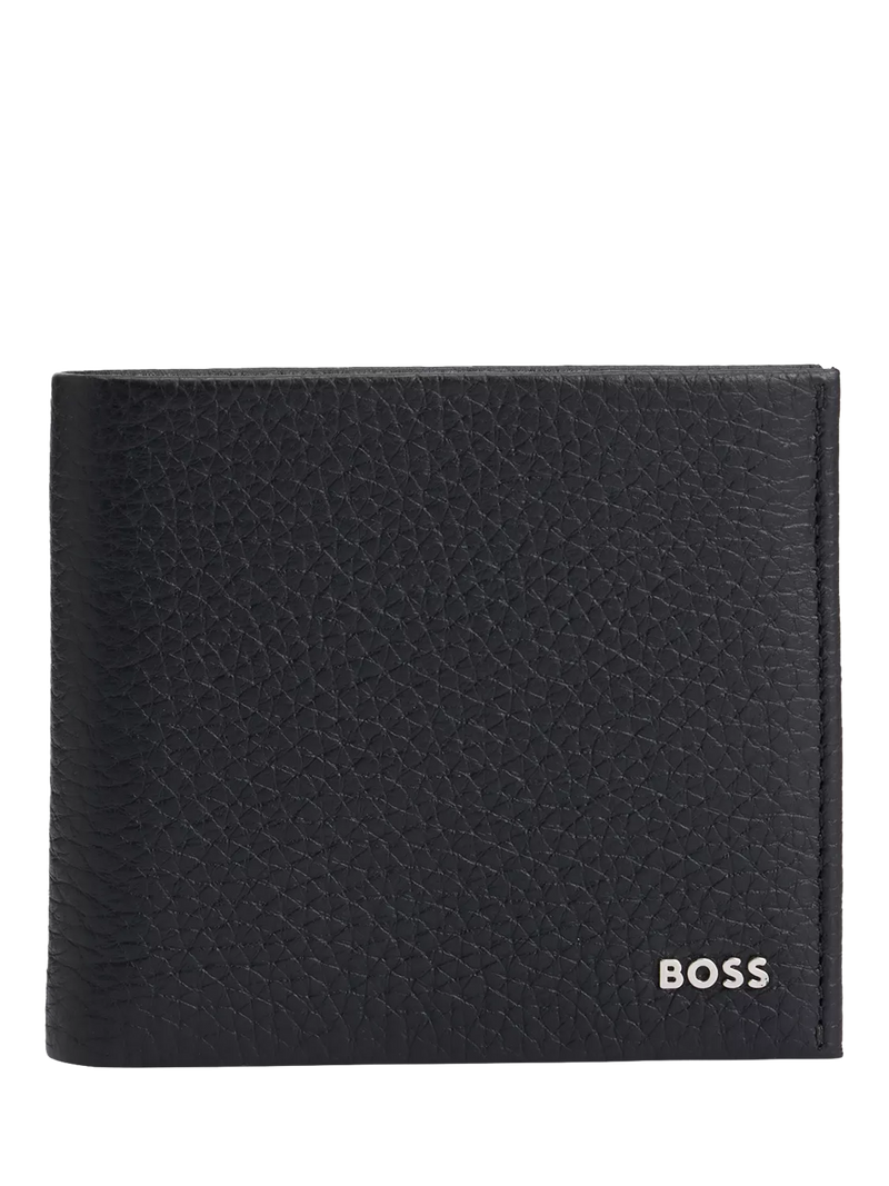 HUGO BOSS black leather bifold wallet, imported from the UK
