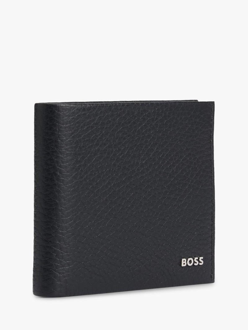HUGO BOSS black leather bifold wallet, imported from the UK