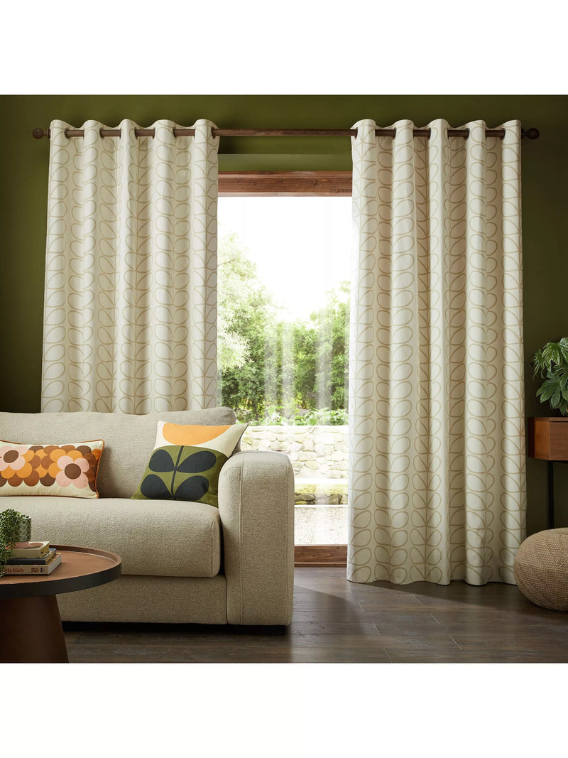 Orla Kiely Linear Stem eyelet curtains 117x137cm (British brand)