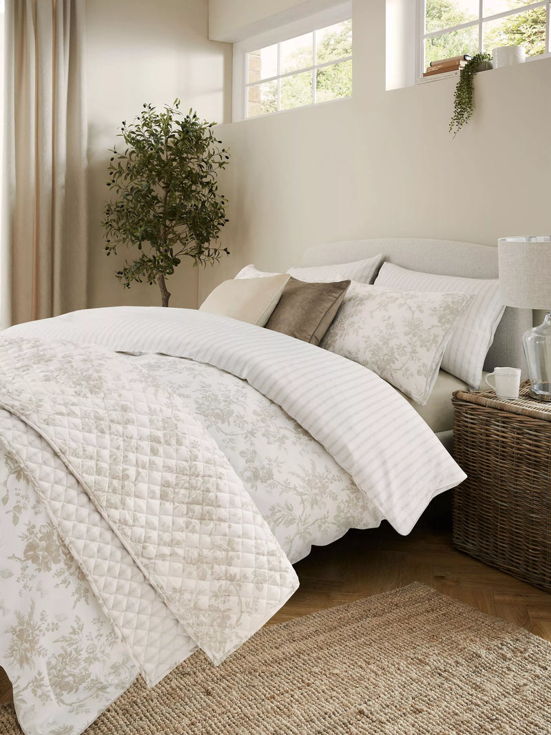 Laura Ashley Walled Garden duvet cover set in Dove Grey, UK version