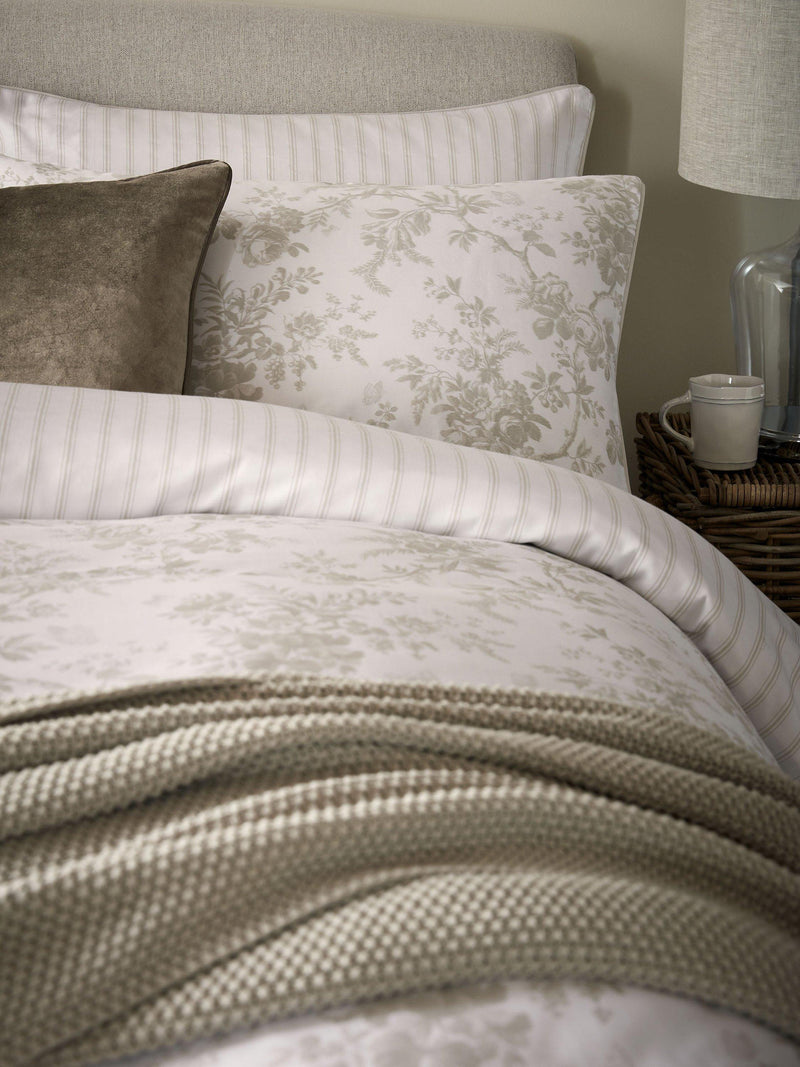 Laura Ashley Walled Garden duvet cover set in Dove Grey, UK version
