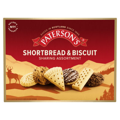 Paterson's shortbread and biscuit sharing assortment 400g, imported from the UK