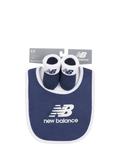 New Balance baby bib and booties set navy (British brand)