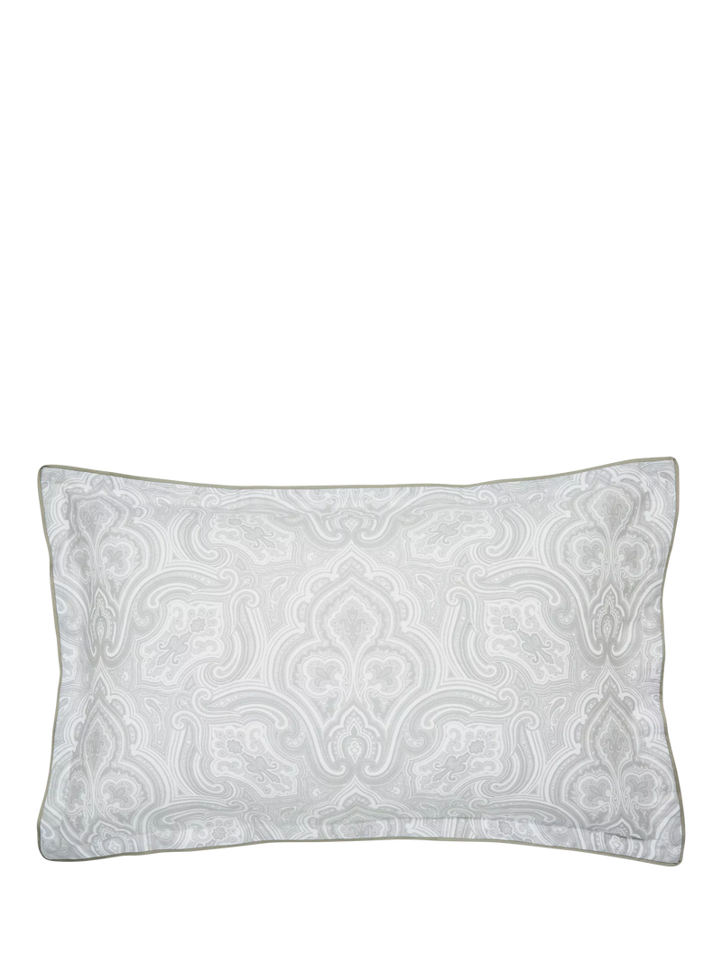 Bedeck of Belfast cotton sateen pillowcases in white and multi, set of 2 - British product