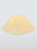 John Lewis baby sun hat yellow gingham sunflower - British product