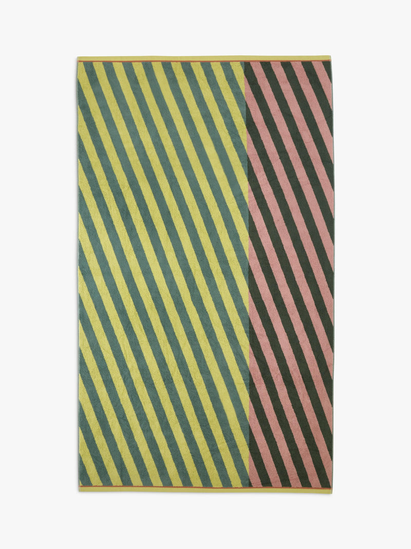 Mapoésie Diagonal Cotton Hand Towel 90 x 50cm, imported from the UK