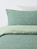 John Lewis Kids' Starry Sky Reversible Duvet Cover and Pillowcase Set, Mist, Double Set
