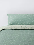 John Lewis Kids' Starry Sky Reversible Duvet Cover and Pillowcase Set, Green, Cotbed Set