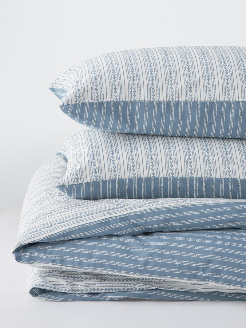 John Lewis pure cotton stripe duvet cover set double, imported from the UK