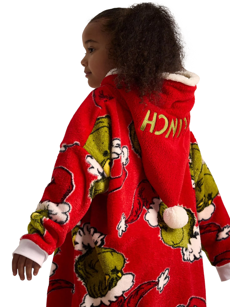 Brand Threads kids Grinch hooded blanket, imported from the UK