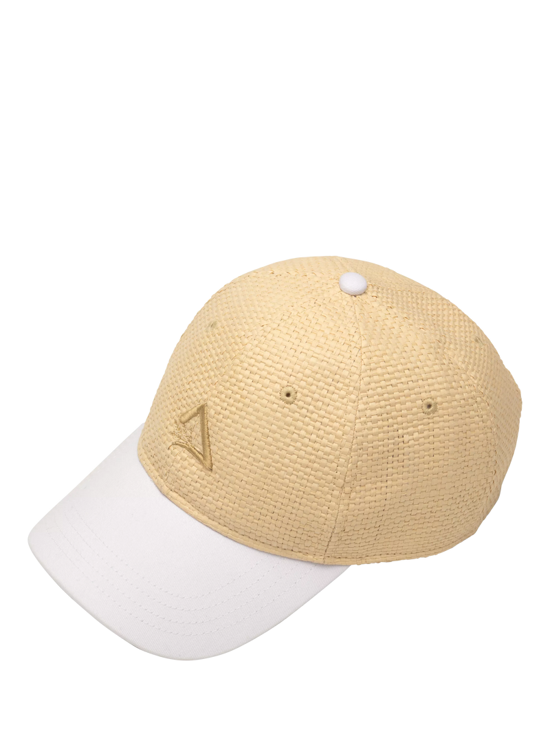 Hay Life straw baseball cap sand white - British product