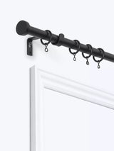Extendable Metal Curtain Pole Kit with Disc Finial, 19mm Diameter