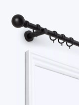 John Lewis John Lewis Extendable Metal Curtain Pole Kit with Ball Finial, 28mm Diameter, 125-216cm and 200-300cm Lengths- Buy online at McGrocer