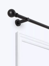 John Lewis Fixed Eyelet Metal Curtain Pole Kit with Ball Finial, 28mm Diameter- Buy online at McGrocer